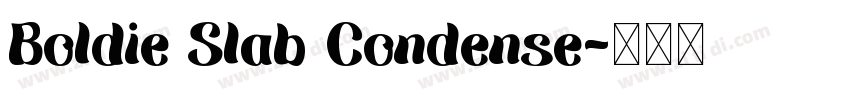 Boldie Slab Condense字体转换